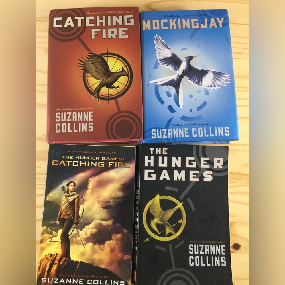4 SUZANNE COLLINS Trilology Books Hunger Games, Catching Fire,Mockingjay Collins